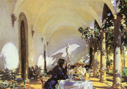 John Singer Sargent Breakfast in  the Loggia china oil painting image